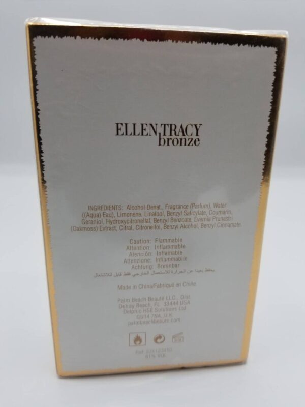 A box of ellen tracy perfume on top of a table.