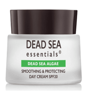 Dead Sea Essentials Smoothing & Protecting Day Cream with SPF20, Natural Vegan Anti-Aging Skin Moisturizer – 1.69 FL oz, 50 ml.