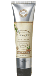 A tube of A La Maison Scented Hand and Body Lotion - 8 oz on a white background.