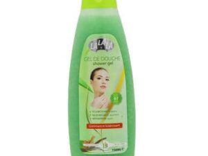 A bottle of LALALA GEL DE DOUCHE Gommant et Eclaircissant 750ML.