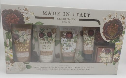 Made in Italy SAPONERIE MARIO FISSI White Lily Spa Set gift set.