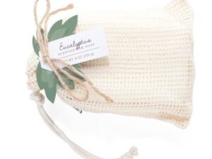 A COMMONWEALTH SOAPS & TOILETRIES Leaf Bag Eucalyptus Bar Soap - 9oz with a tag on it.