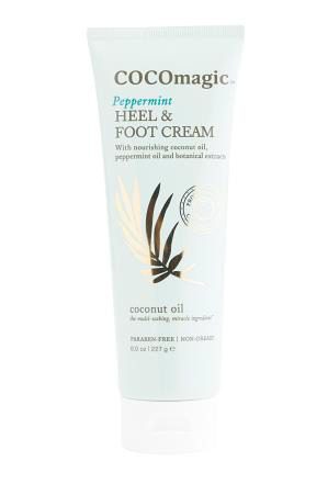 A tube of COCO MAGIC Peppermint Heel And Foot Cream 8oz.