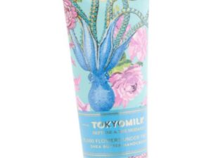 A tube of Tokyo Milk Neptune & the Mermaid Hand Creme 2.7oz - 20,000 Flowers Under The Sea with an octopus on it.