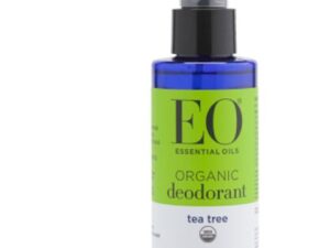 EO ESSENTIAL OILS ORGANIC Deodorant tea tree 4 FL oz/118mL organic deodorant spray.