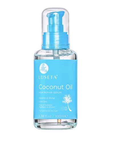 A bottle of Luseta Hair Oil Hair Repair Serum - Coconut Oil.