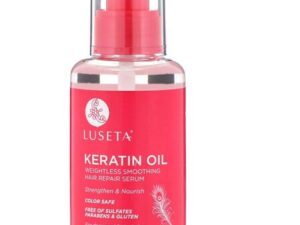 Luseta Keratin Hair Oil - Strengthening & Nourishing Serum in a bottle.