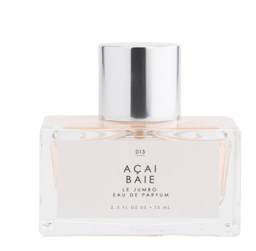 A bottle of GOURMAND Acai Baie 2.5oz perfume on a white background.