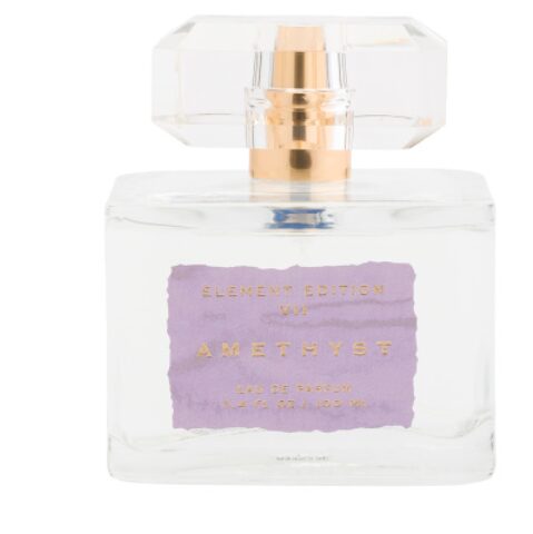 A bottle of ELEMENTS Amethyst Eau De Parfum 3.4oz.