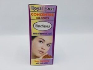 Royal Face Concentré Zero-Taches Blanchisseur with Vitamin C & E - Super Eclaircissant aux Acides de Fruits with vitamin e and vitamin c.