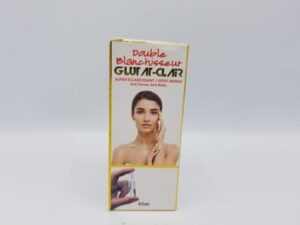 A bottle of Glutat-Clear Concentrate - 60ml with a woman's face on it.