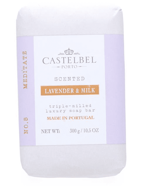 CASTELBEL Skin Loving Lavender And Milk Soap Bar.