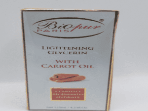 Box of Biopur Paris Lightening Glycerin with Carrot Oil - 125ml, displayed against a light background.