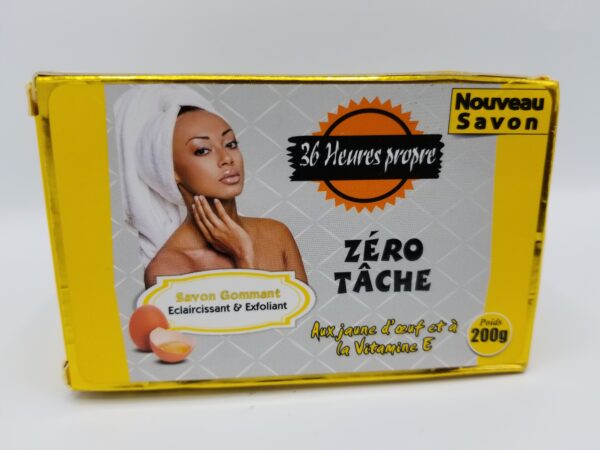 36 Heures Propre – Zéro Tâche Savon Gommant – Éclaircissant & Exfoliant 200g