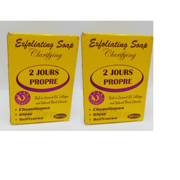 2 Jours Propre Savon Clarifying Scrub Soap 2 DAYS CLEAN Set of 2