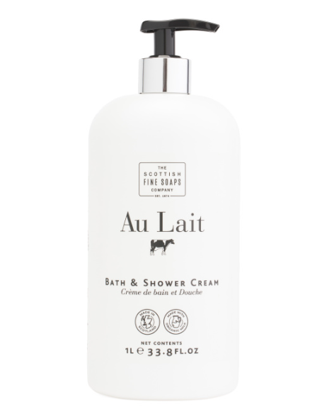 Scottish Fine Soaps Au Lait Cashmere Bath & Shower Cream – 33.8 fl oz