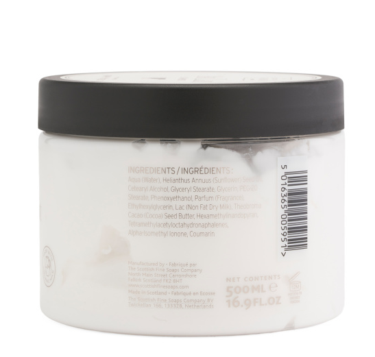 Scottish Fine Soaps Au Lait Cashmere Body Butter – 16.9 fl oz